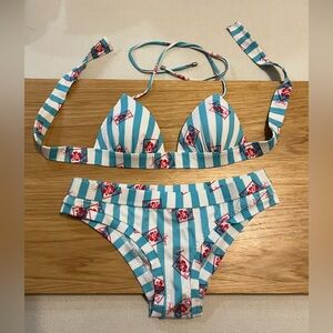 Striped Emporio Armani Bikini Set S Small